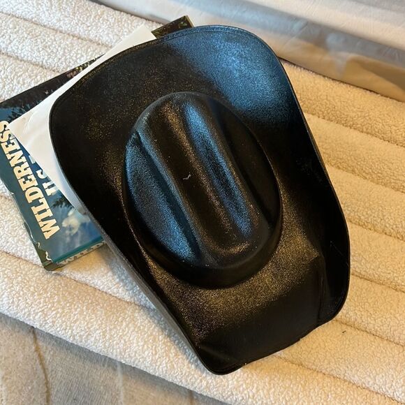 Western PBR Black Cowboy Hat Women’s Cattleman Style Large - Picture 1 of 8